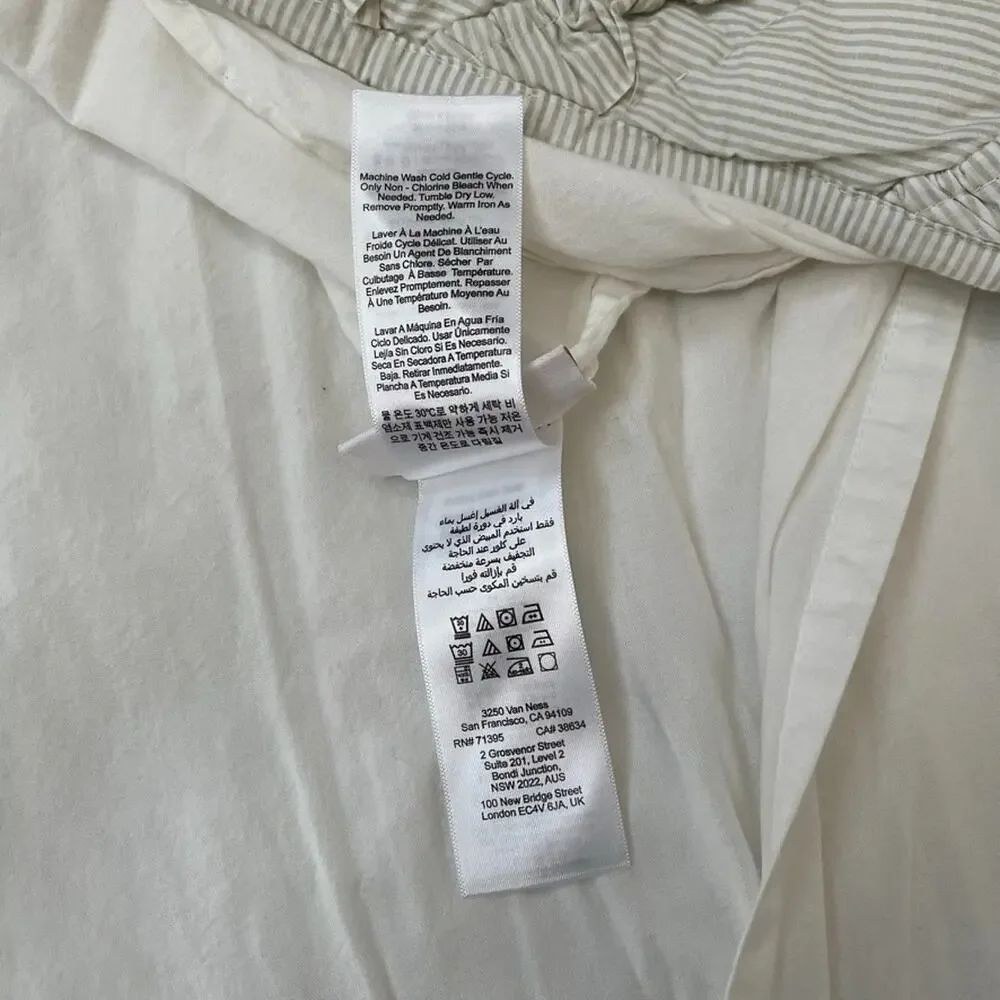Pottery Barn Teen Emily & Meritt Diamond Ruffle Standard Quilted Sham Stripe